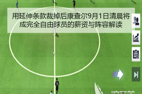 用延伸条款裁掉后康查尔9月1日清晨将成完全自由球员的薪资与阵容解读